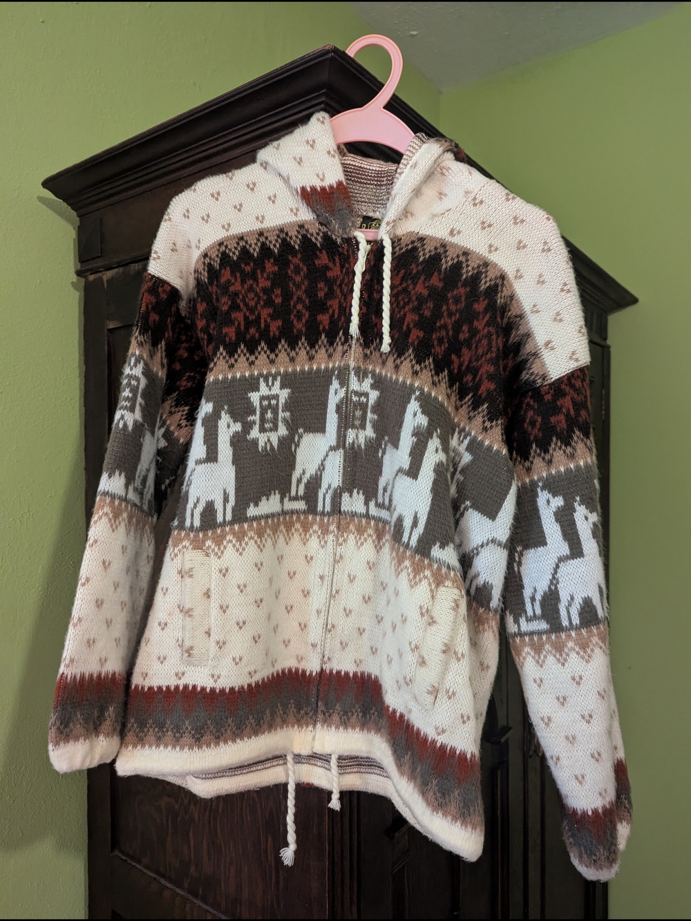 Alpaca Fur Zip Hoodie